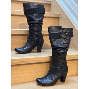 J Bloom Fleece Lined Black Leather Boots size 9